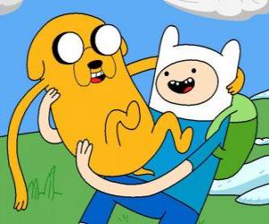 Puzzle Finn και Τζέηκ, οι κύριοι πρωταγωνιστές της Adventure Time